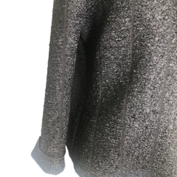 NWT Chico's Lightweight Puckered Black Open Front Jacket Size 1 - Picture 3 of 7